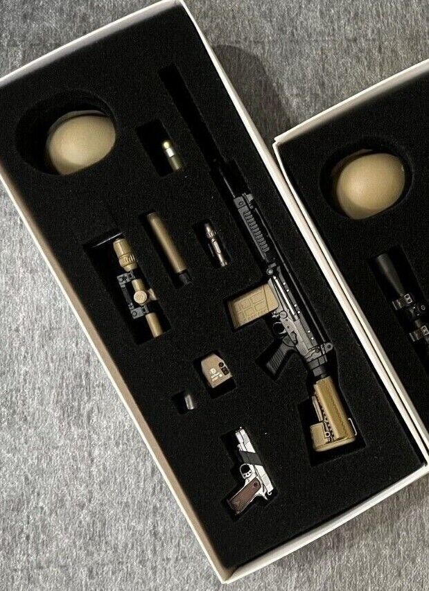 1:6 Easy & Simple PMC Weapon Set C SA 58 7.62 Assault Rifle FDE Scope 06034D