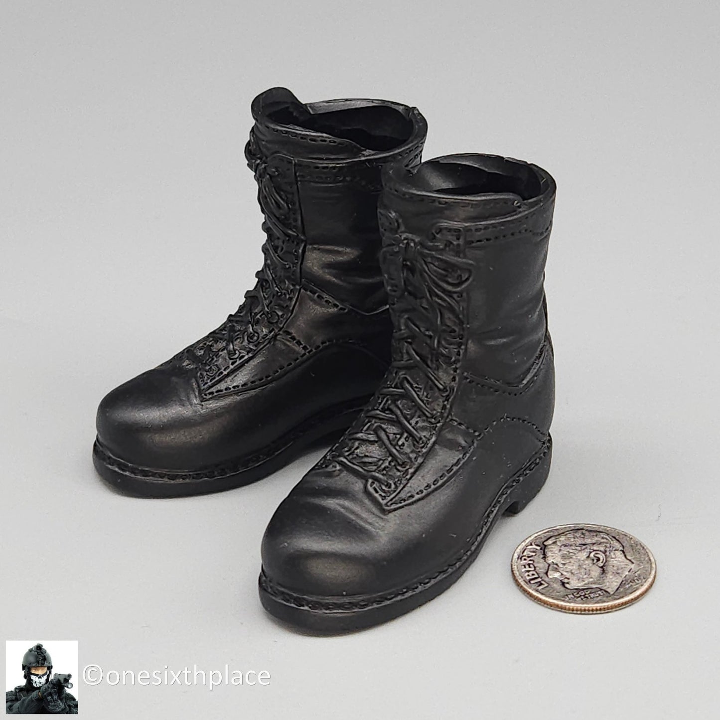 1:6 scale Dragon DEVGRU Shane Black Boots for 12" Figures Pilot