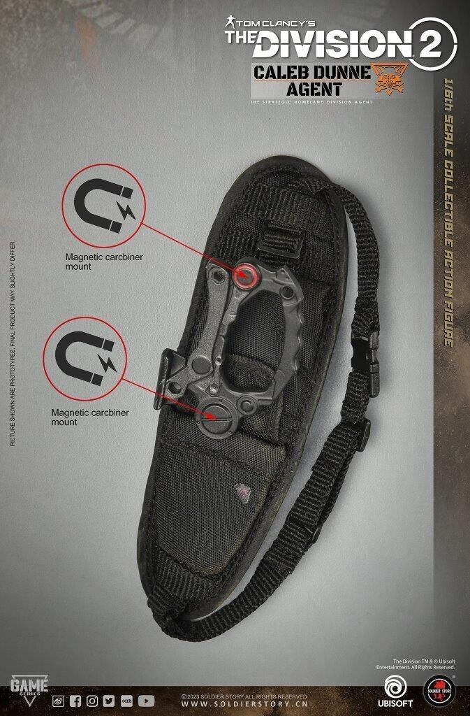 1:6 Soldier Story The Division 2 Agent Caleb Dunne Black Shoulder Bag