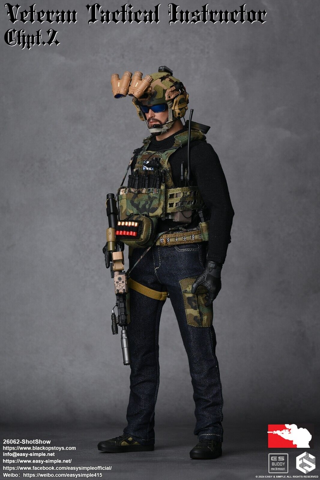 1:6 Easy Simple Veteran Tactical Instructor Ch. 2 SHOT Show Mens Woodland Jeans