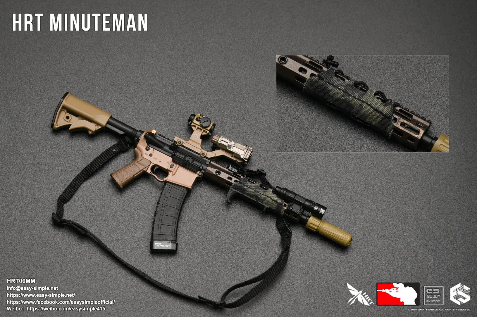 1:6 Easy & Simple HRT Minuteman ShotShow 2025 AR15 Rifle Set or 12" Figures