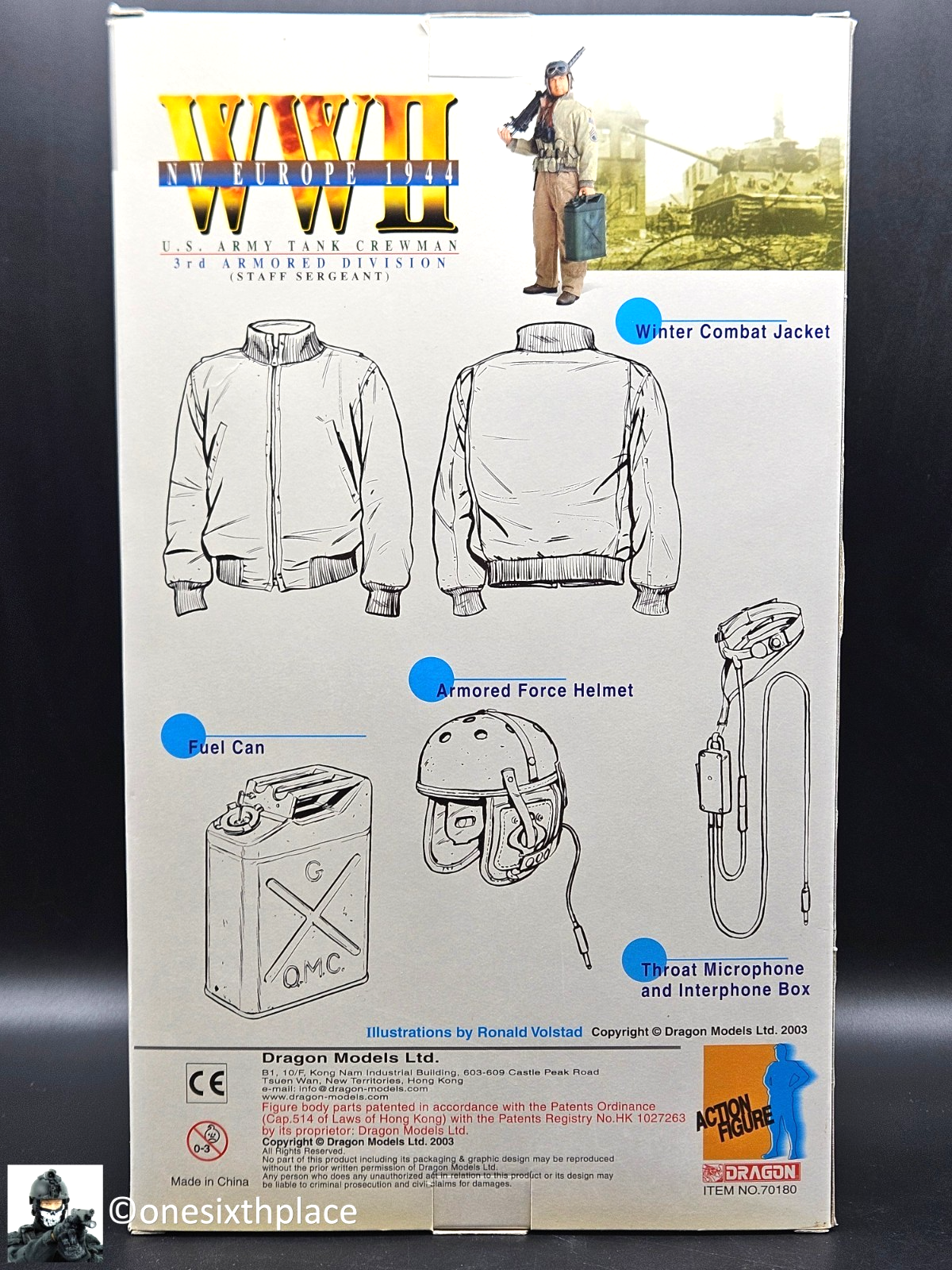 1:6 scale WWII US Army Tank Crewman 3rd Armored Div SSG Mac 12" Figure
