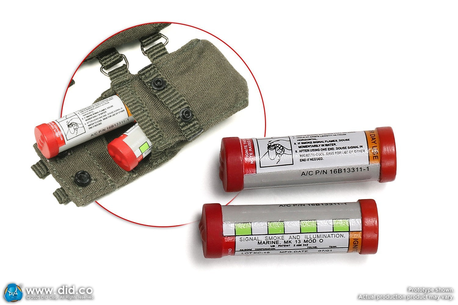 1:6 DID US Navy F-14 Pilot Tom & Nick Metal Flare (x1) for 12" Figures