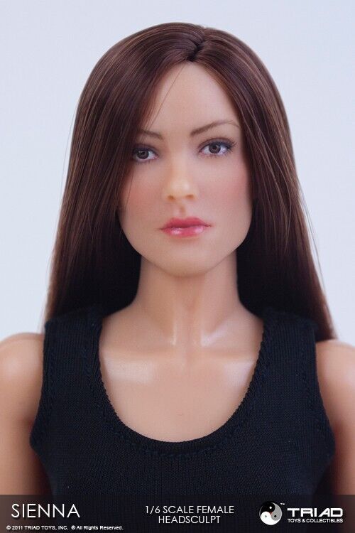 1:6 Triad Toys Female Head Sculpt Series 3 Sienna Brunette Hair for 12" Figure