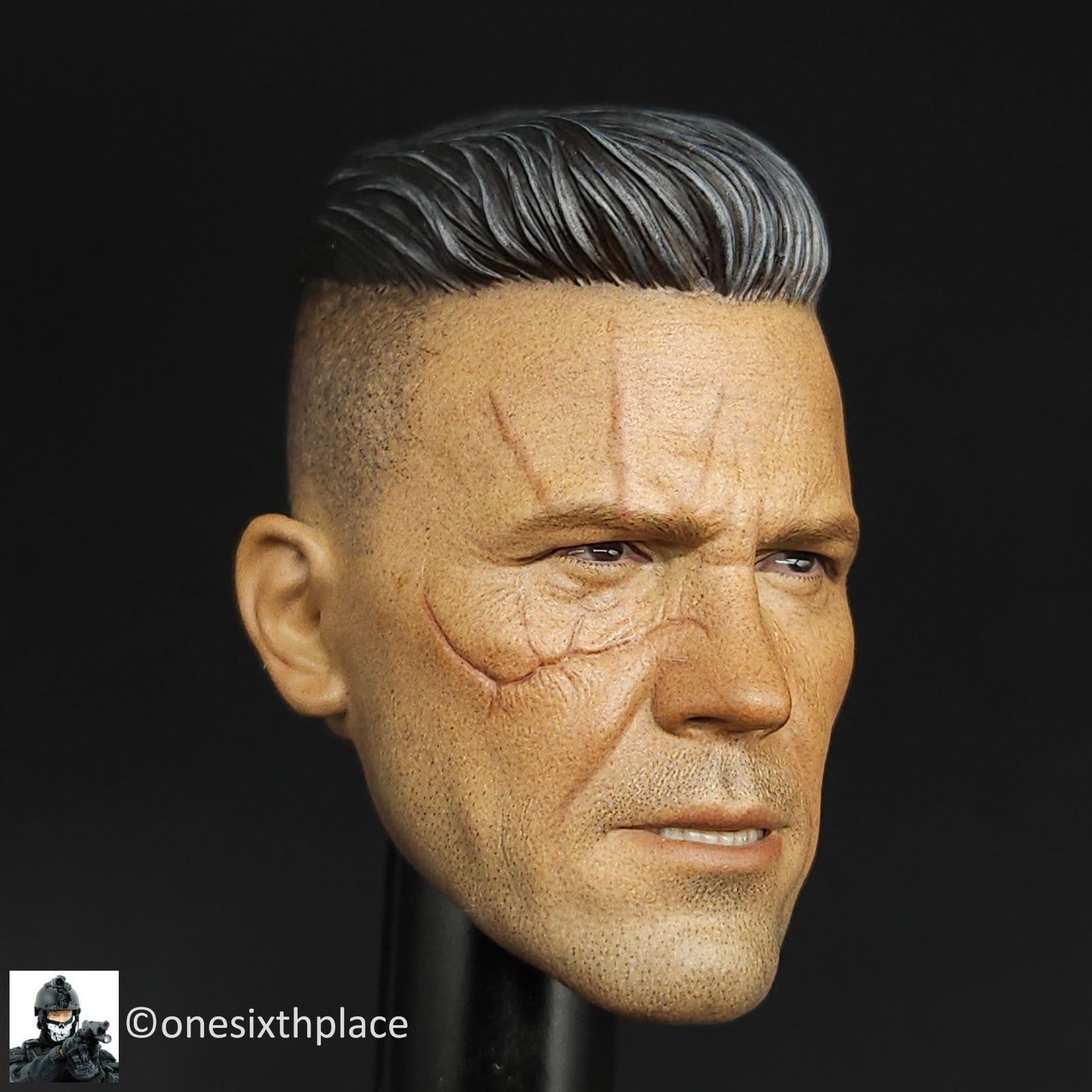 1:6 scale Hot Toys Deadpool 2 Cable Josh Brolin Light Up Head Sculpt MMS583