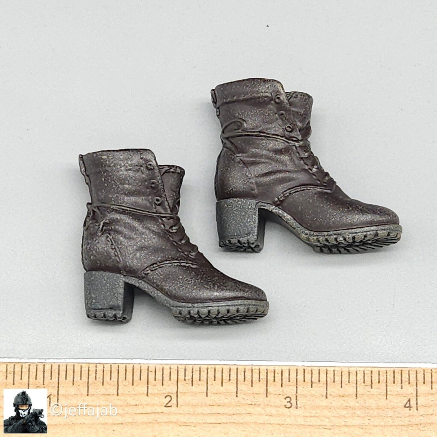 1:6 scale Female Brown Low Boots (Peg Type) for 12" Figures Scarlet Witch
