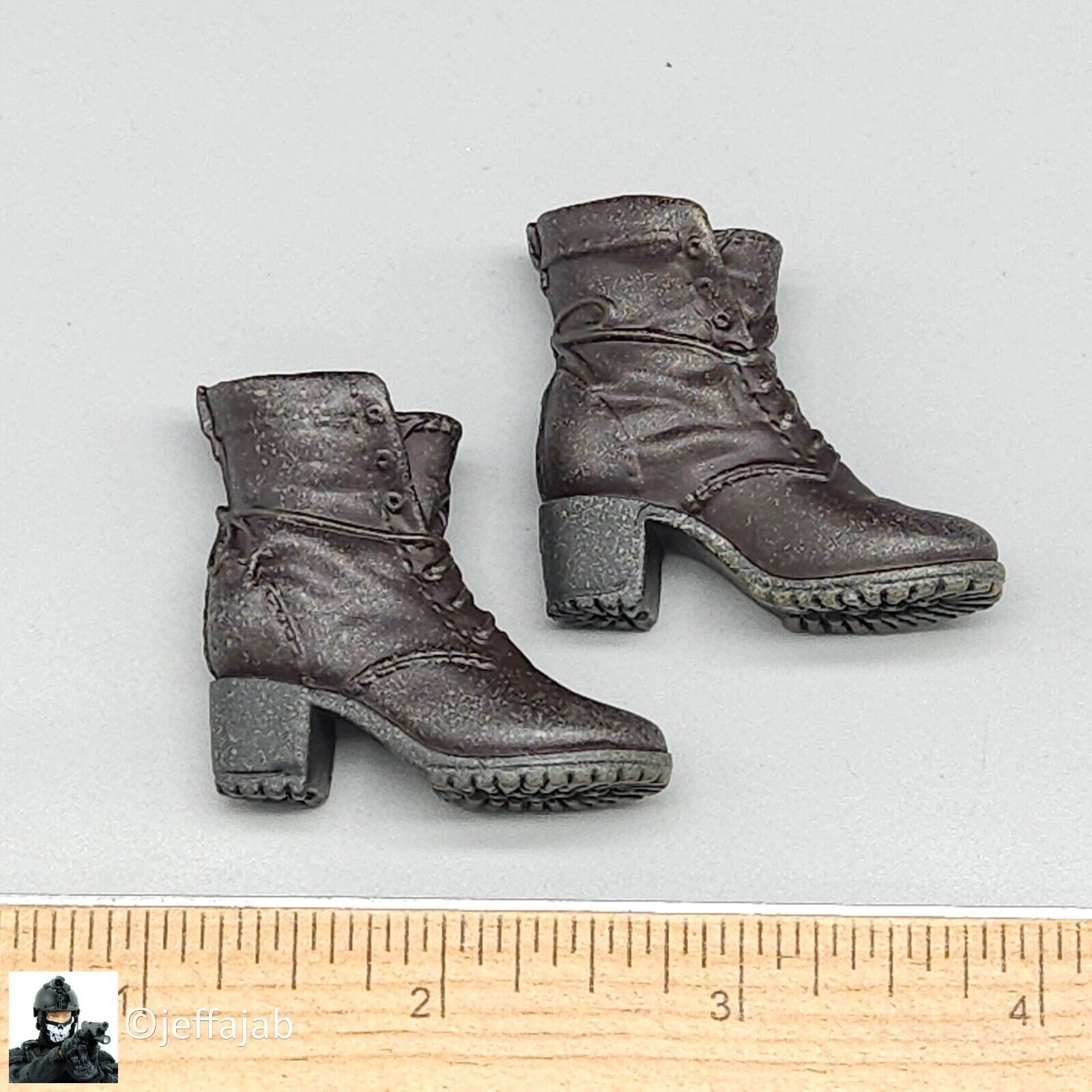 1:6 scale Female Brown Low Boots (Peg Type) for 12" Figures Scarlet Witch