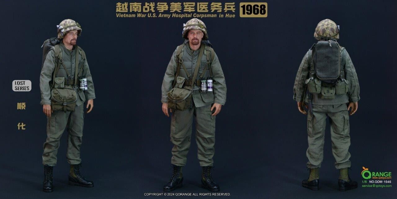 1:6 QO Toys Vietnam US Army Hospital Corpsman Hue 1968 12" Figure QOM-1046