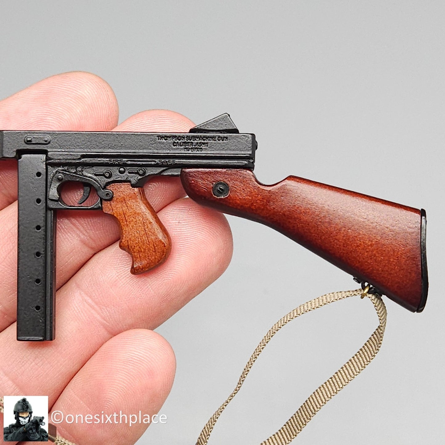 1:6 Facepool WWII USMC Snafu Thompson SMG (Wood & Metal) for 12" Figures