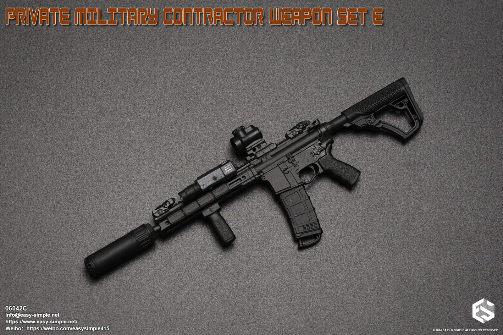 1:6 Easy & Simple Private Military Contractor Weapon Set E Ver. C for 12" Figure