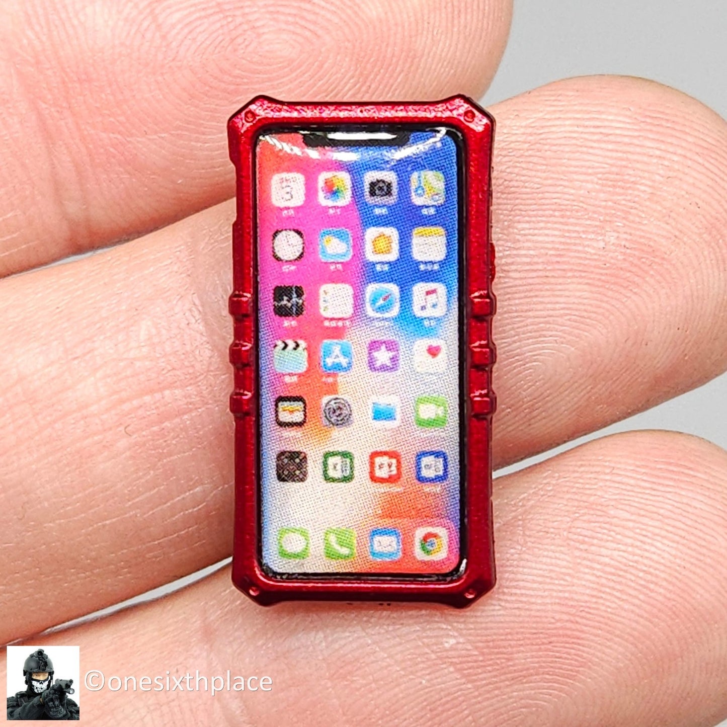 1:6 Easy & Simple PMC Field Recce Red Smart Phone for 12" Figures