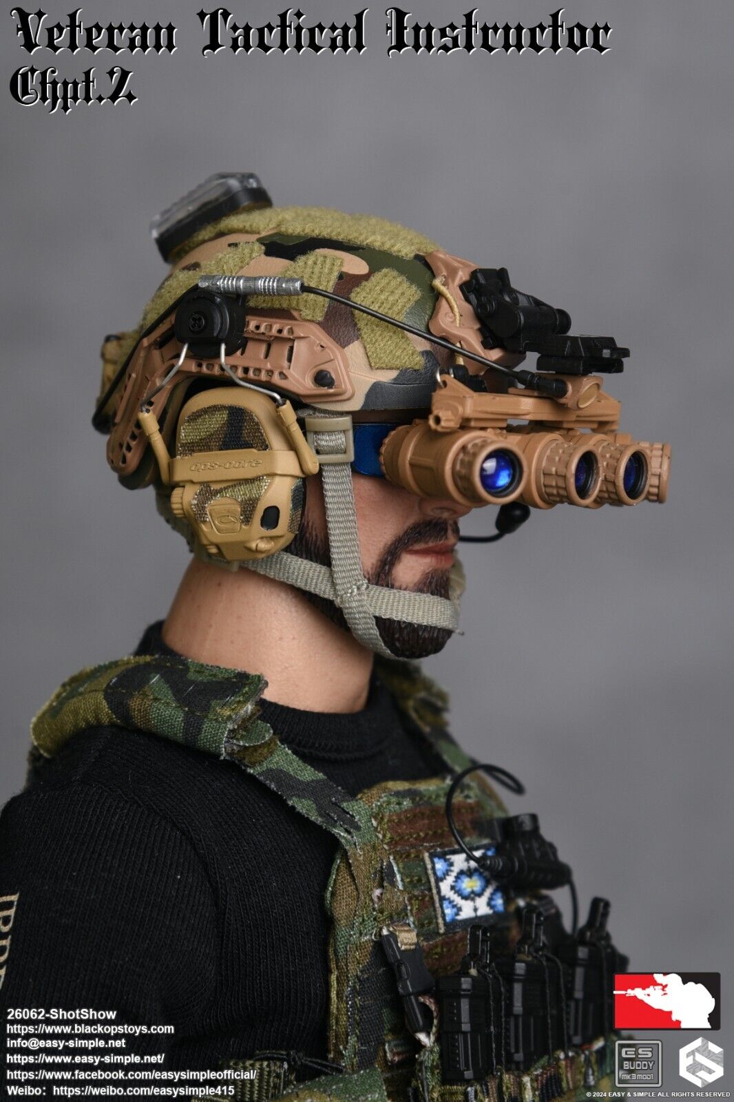 1:6 Easy & Simple Veteran Tactical Instructor Ch II SHOT Show Radio w/ Headset