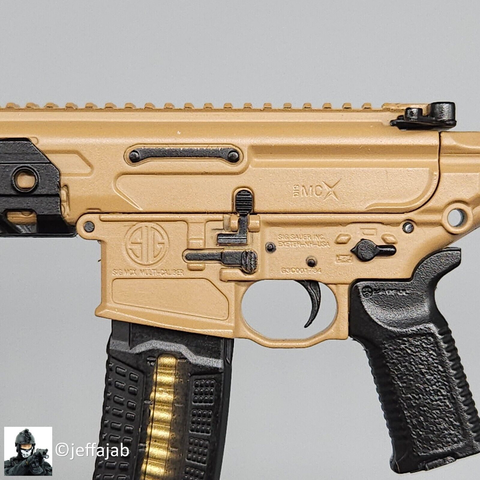 1:6 scale Easy & Simple MCX Carbine Pistol w/ Folding Stock for 12" Figures