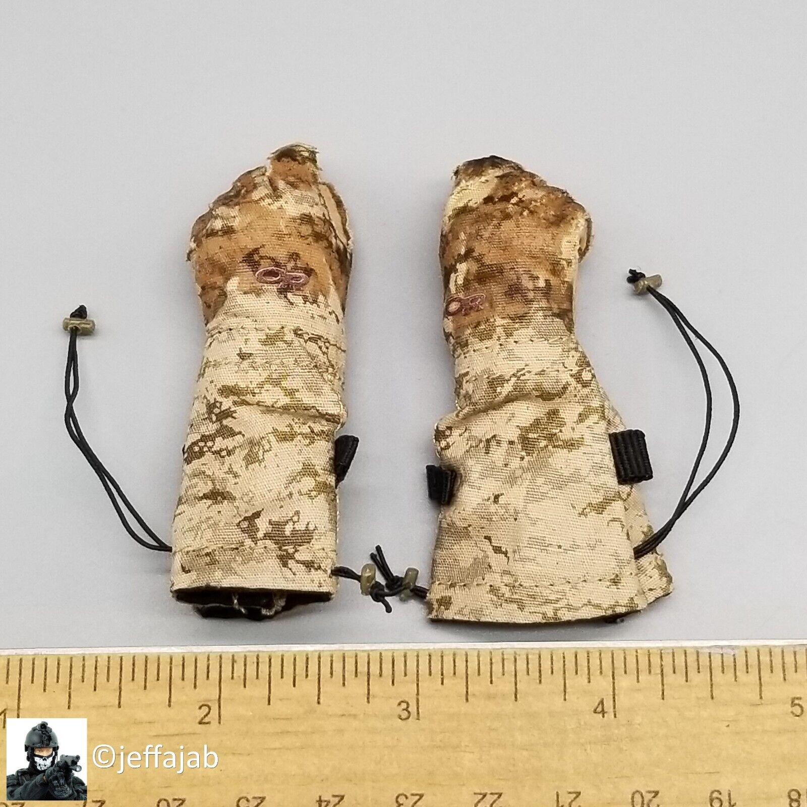 1:6 Easy & Simple Recce Element AOR1 Camo Winter Combat Gloves for 12" Figures