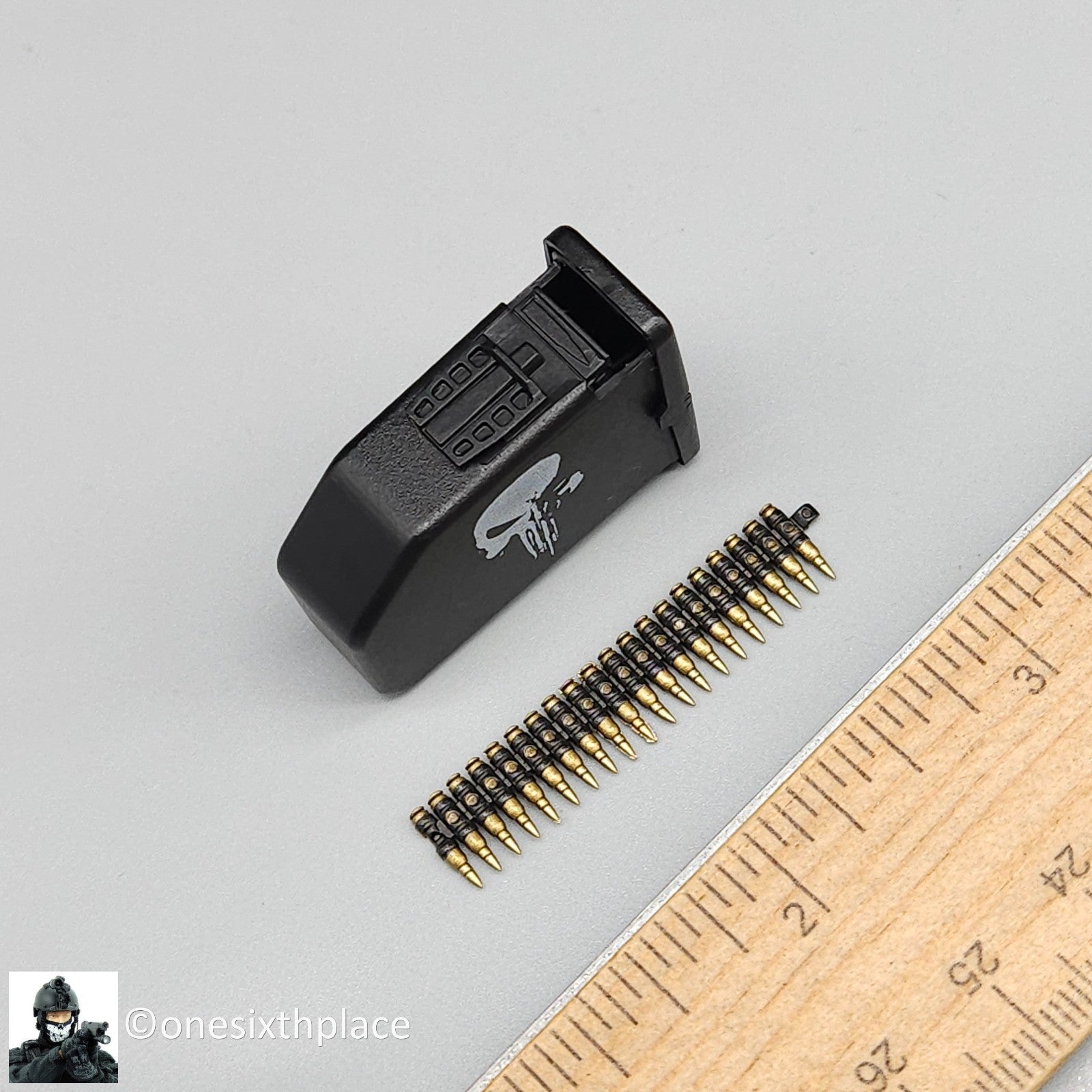 1:6 scale Easy & Simple SAD Low Profile Punisher 200rd SAW Ammo Box 12" Figures