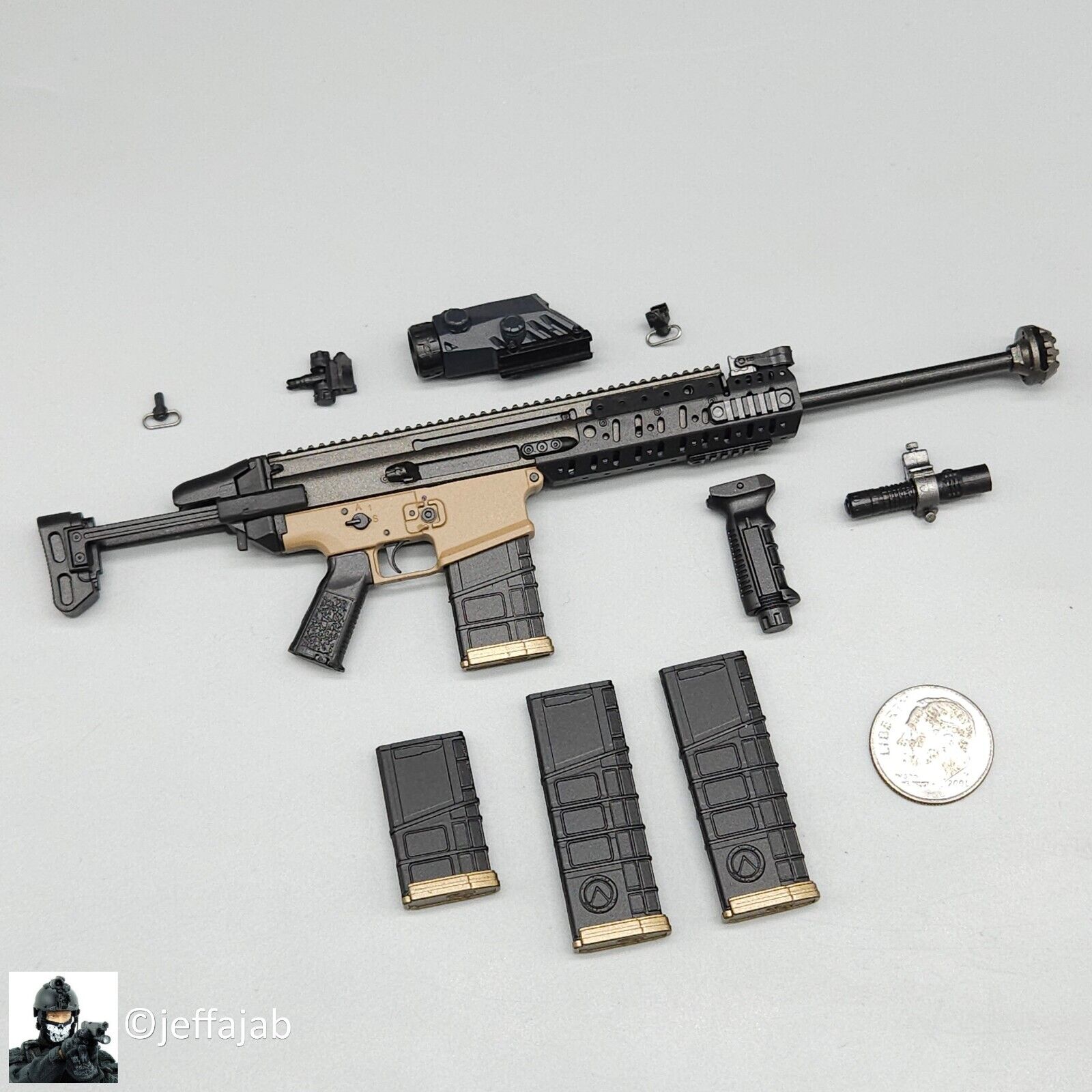 1:6 Easy & Simple PMC Field Recce SCAR H Rifle Set for 12" Figures