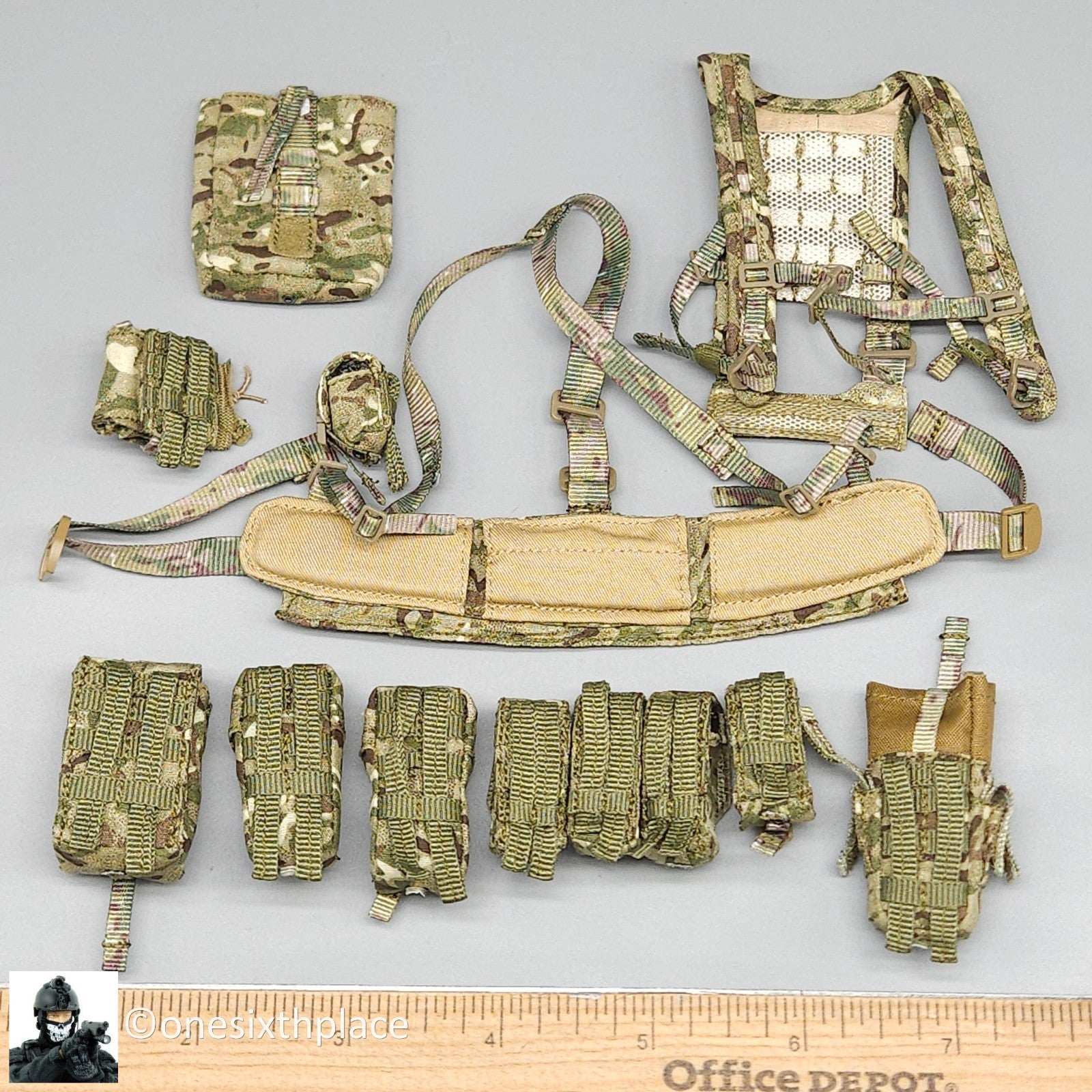 1:6 Easy & Simple British Army Brigade of Gurkhas MTP Camo Belt Yoke Pouches Set