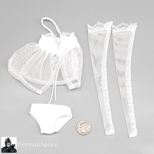 1:6 Triad Toys Female Lacie Babydoll Lingerie Set White for 12" Figures