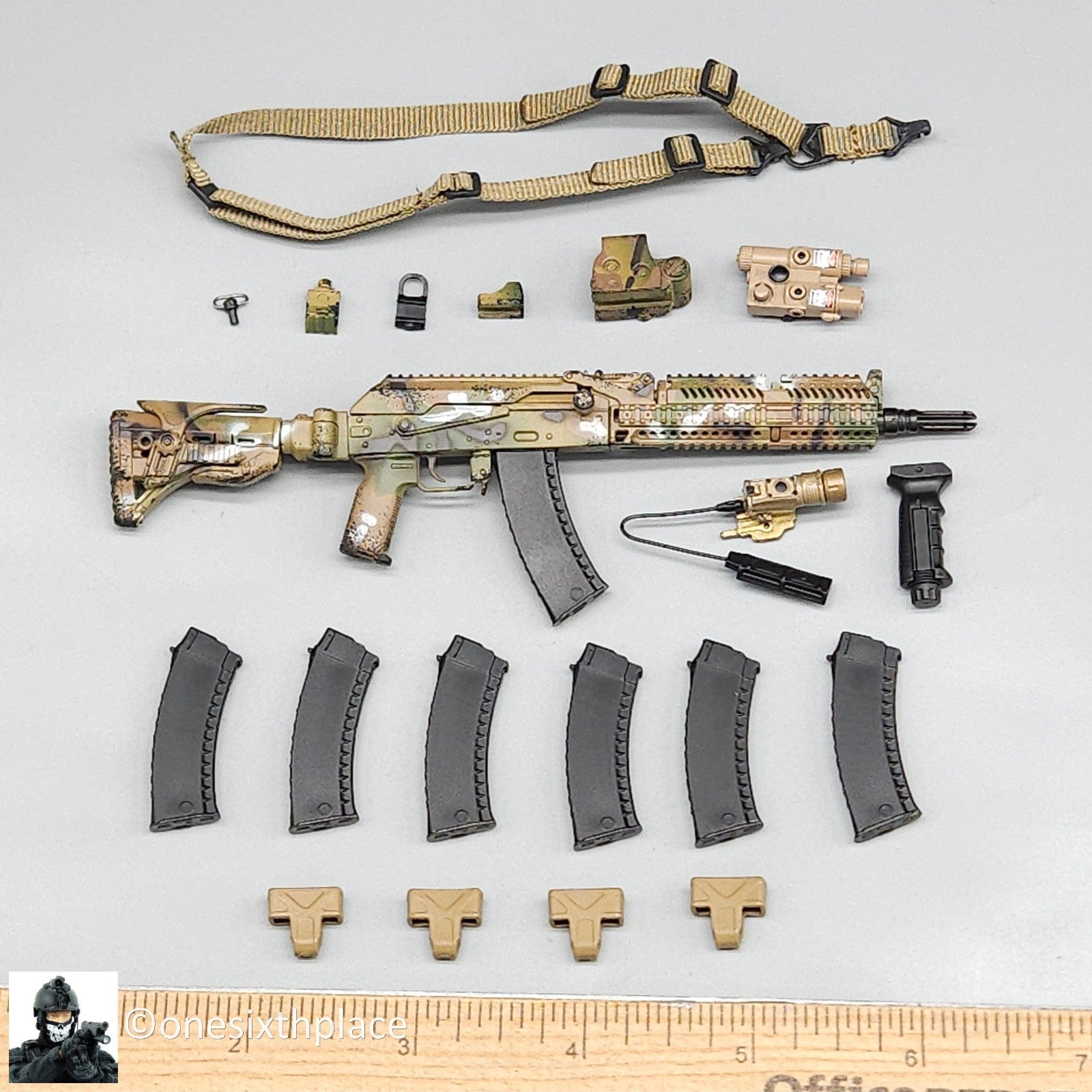 1:6 scale Easy & Simple Russian ALPHA Team Leader AK105 Rifle Set for 12" Figure