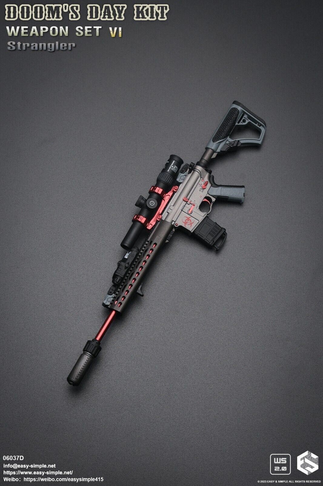 1:6 scale Easy & Simple Doom's Day Kit Weapon Set VI Ver D Strangler 06037D