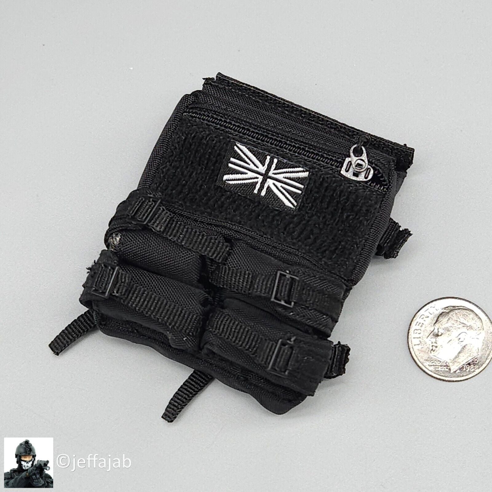 1:6 KSToys Doomsday Guardian Black Assault Pack Backpack for 12" Figures