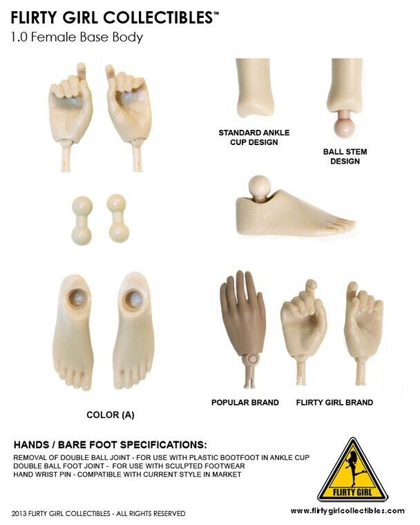 1:6 Flirty Girl Female 2.0 Large Bust Body FB02-L for 12" Figures