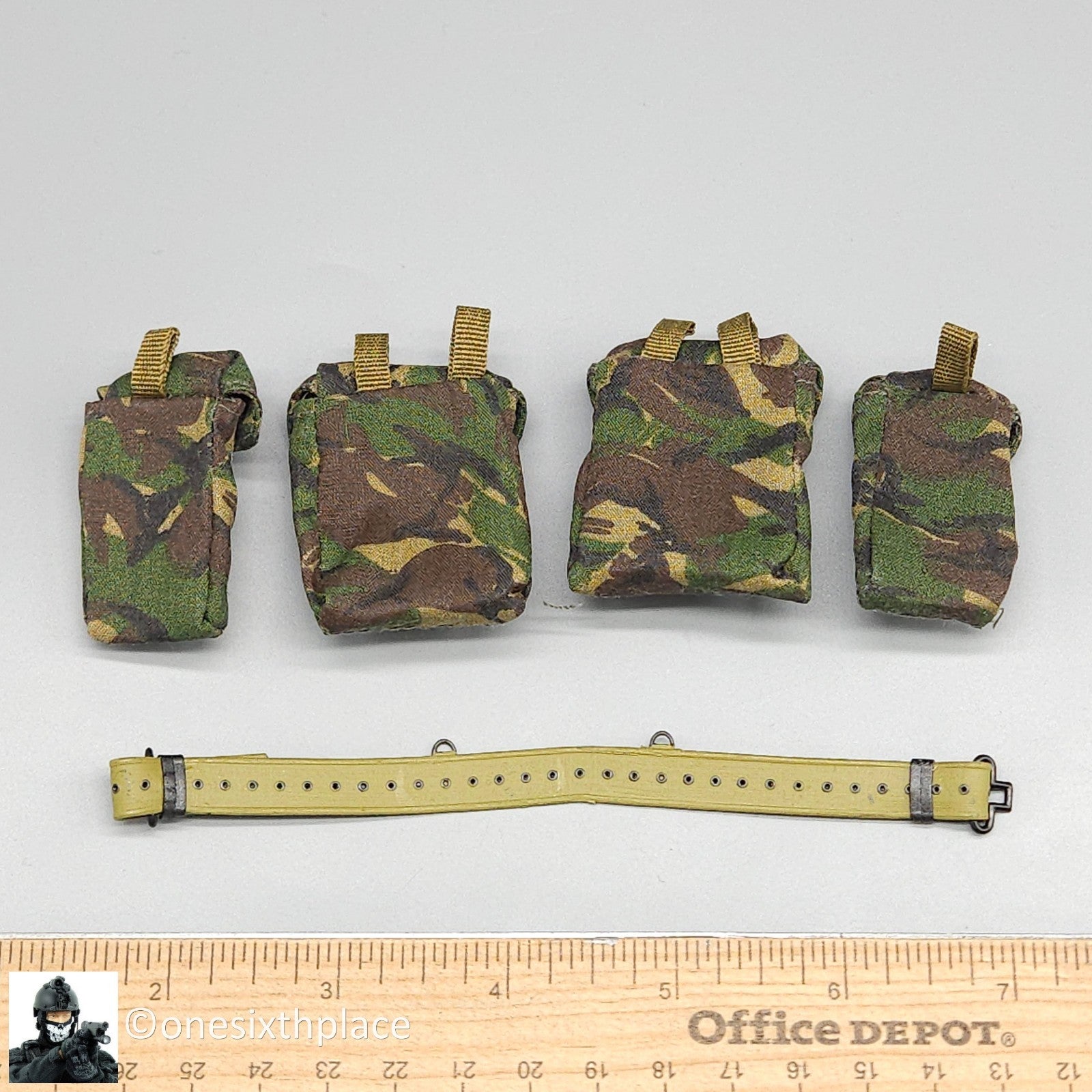 1:6 scale Dragon Colin British Woodland DPM Camo Pouches w/ Belt for 12" Figures