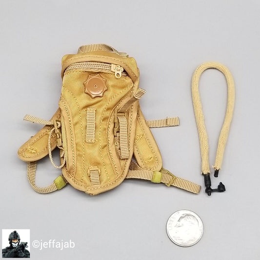 1:6 Scale Flagset Female USMC Dog Trainer Tan Hydration Backpack for 12" Figures