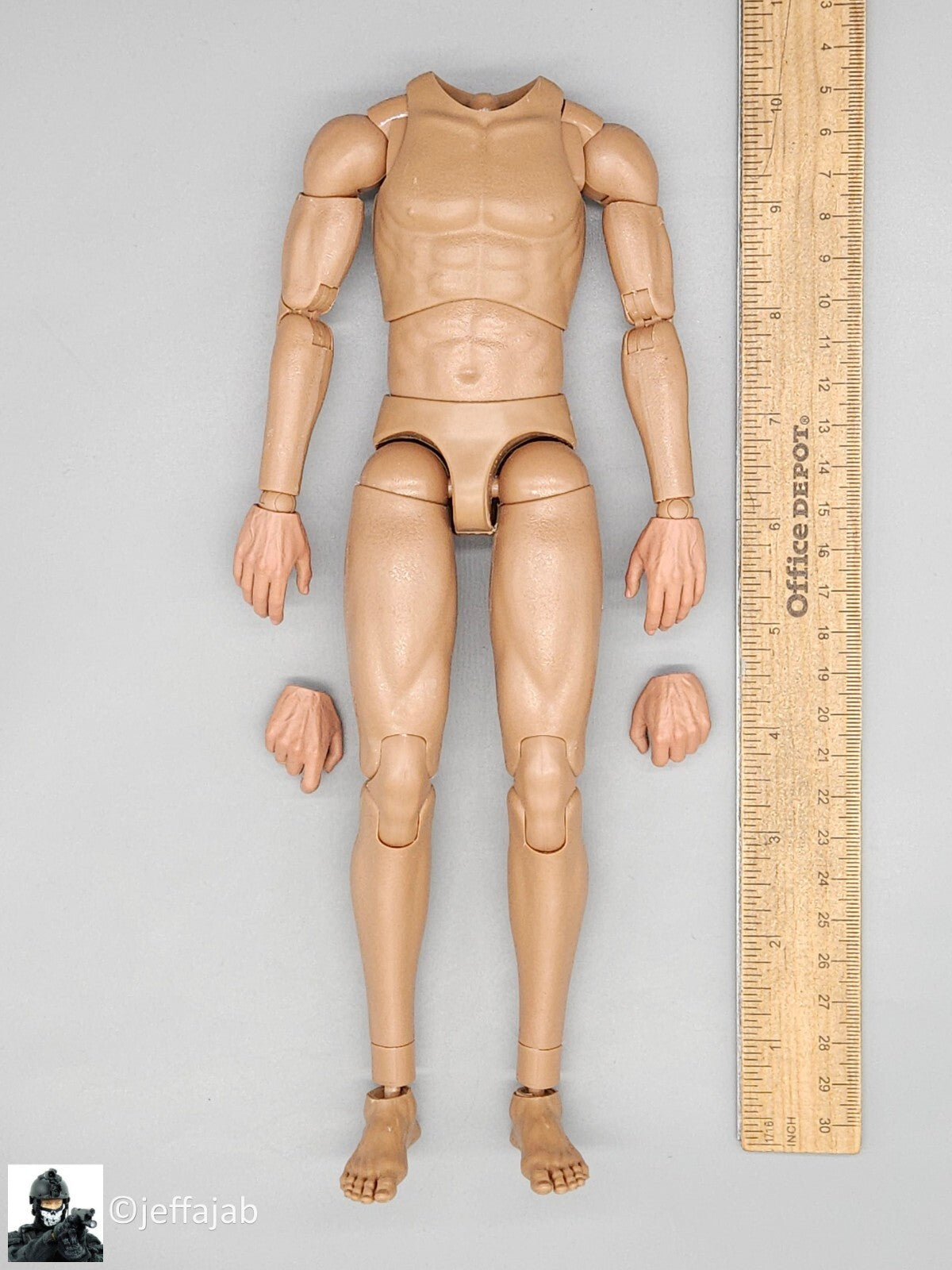 1:6 scale Ujindou Vietnam Cross-Border Operation Male Nude Body for 12" Figures