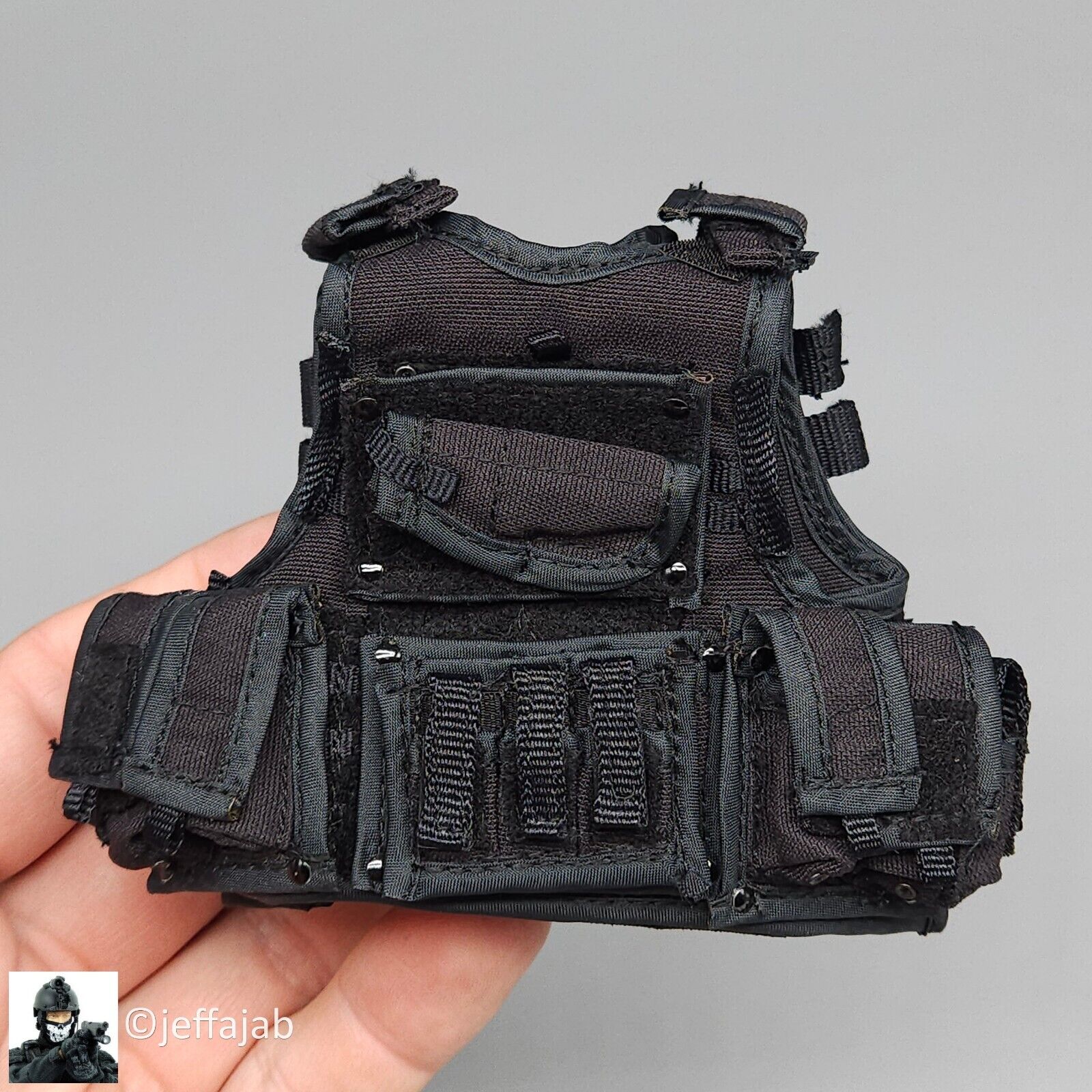 1:6 scale ACE Navy SEAL Black AWS CQB Vest for 12" Figures