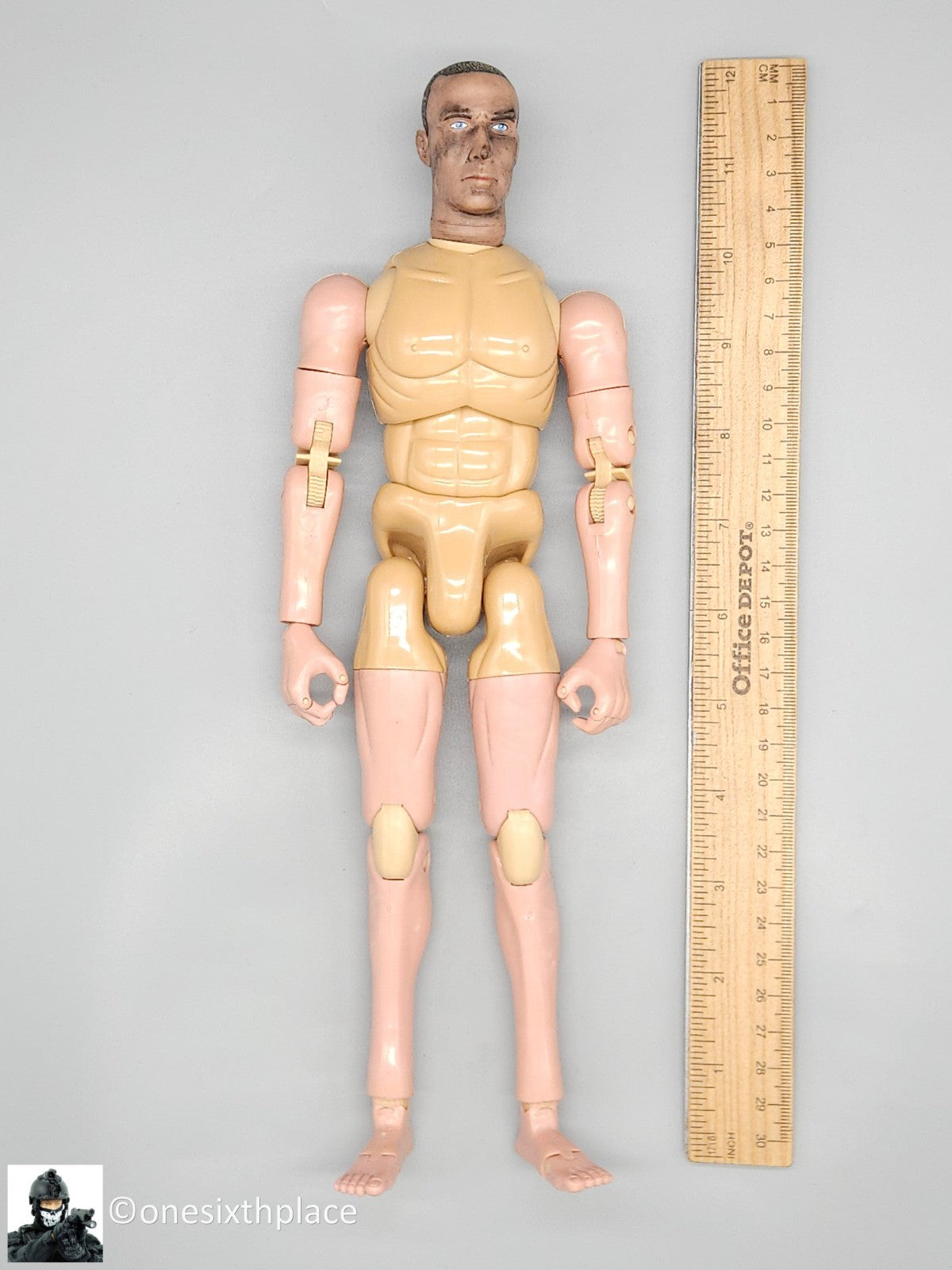 1:6 scale InToyz Sniper Male Nude Body w/ Camo Head for 12" Figures USMC