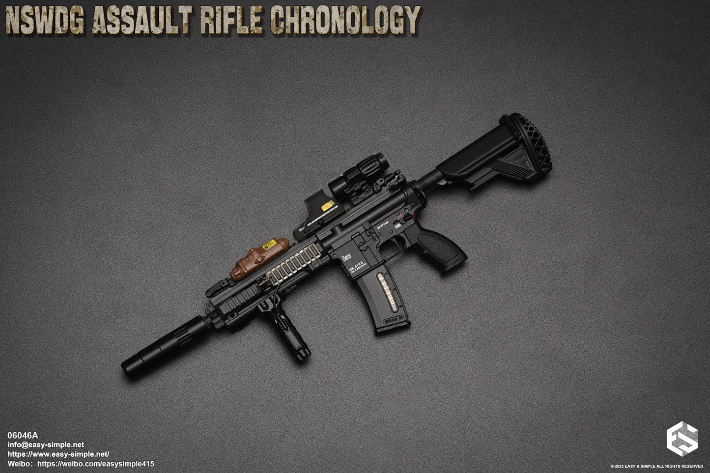 1:6 Easy & Simple NSWDG Assault Rifle Chronology Set A for 12" Figures 06046A