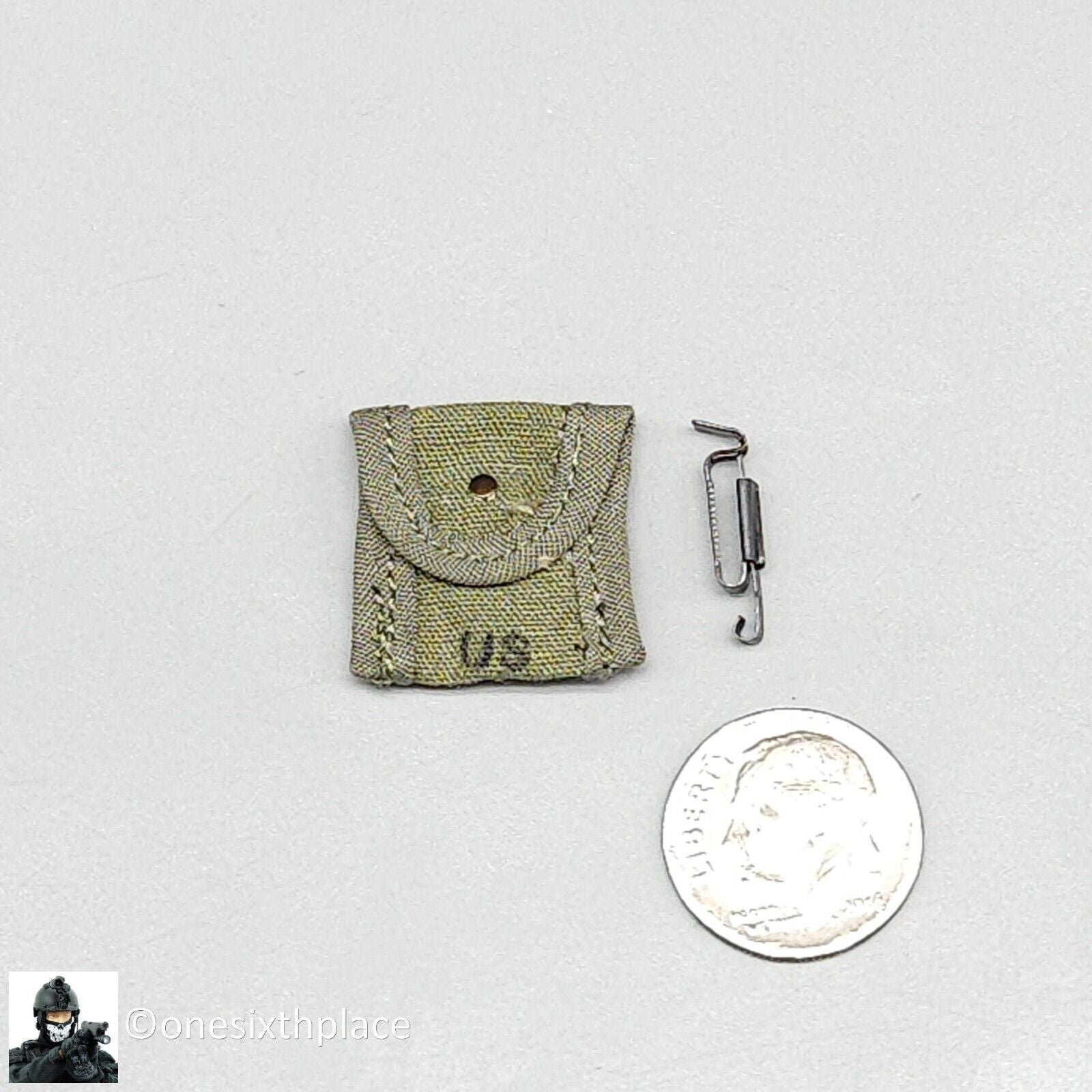 1:6 QO Toys Vietnam US Army Corpsman Compass Pouch w/ Clip for 12" Figures