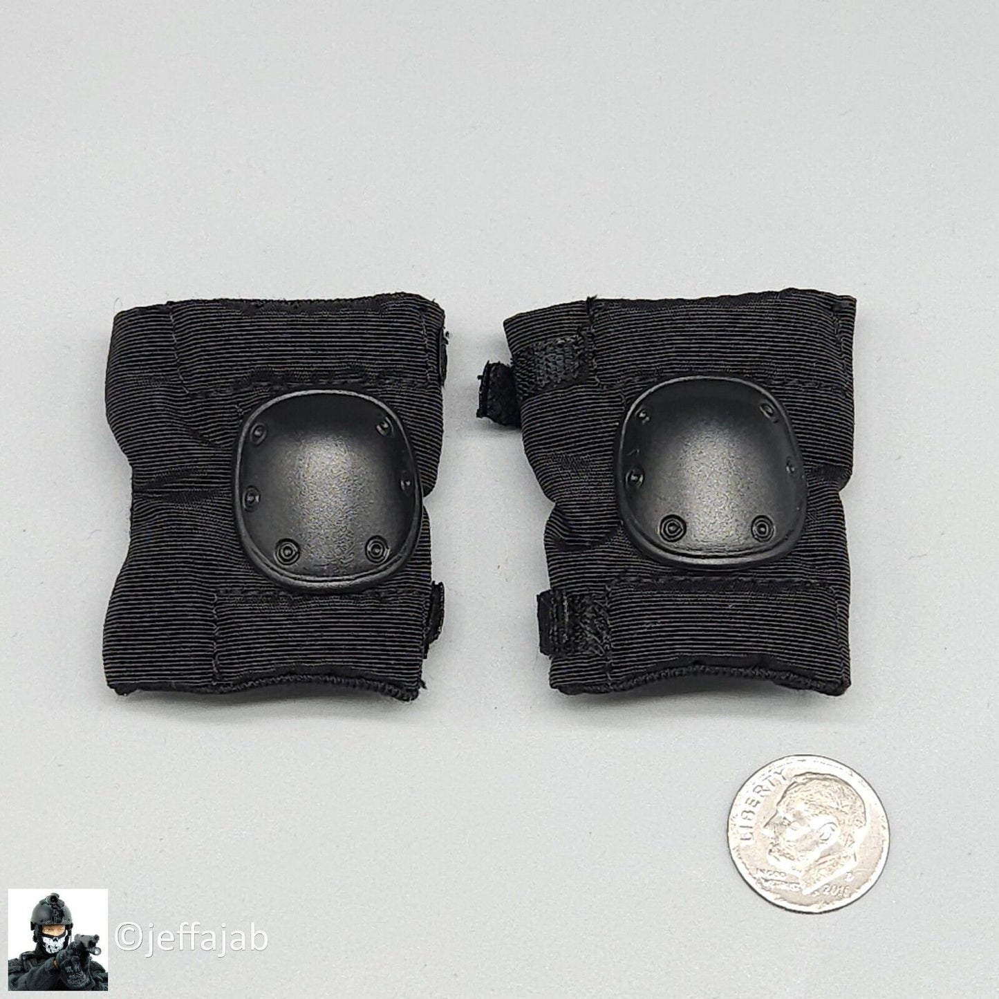 1:6 scale ACE Navy SEAL CQB Black Knee Pags for 12" Figures