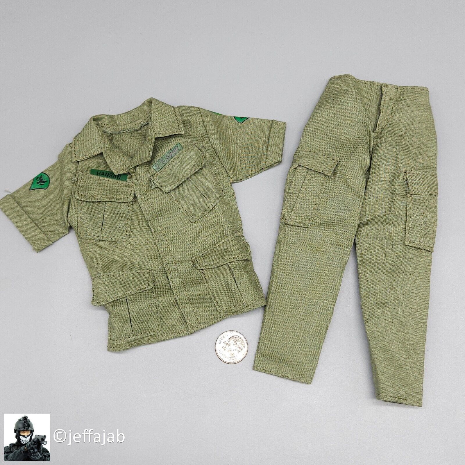 1:6 SOTW Vietnam 1st Infantry Division Uniform w/ Patches for 12" Figures