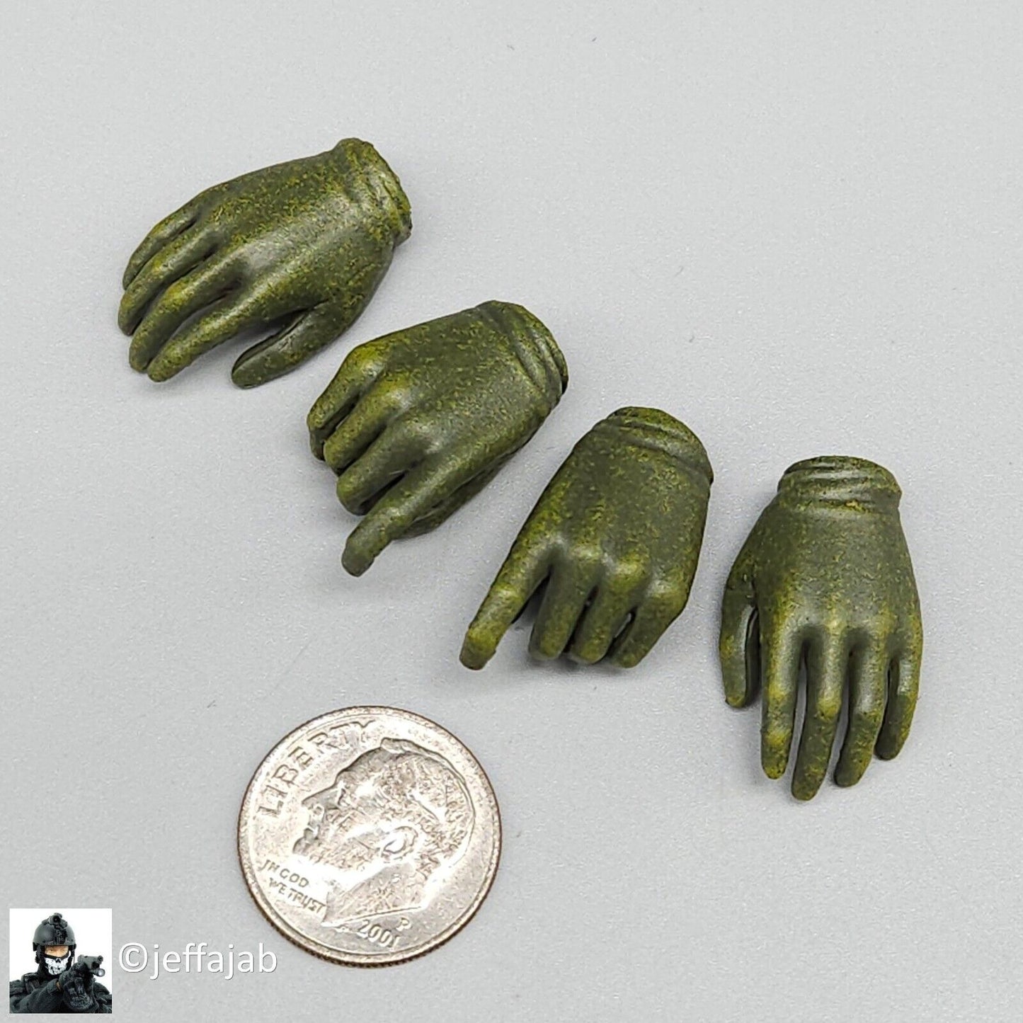 1:6 scale Create Models Sniper Girl Songbird Female Green Gloved Hands