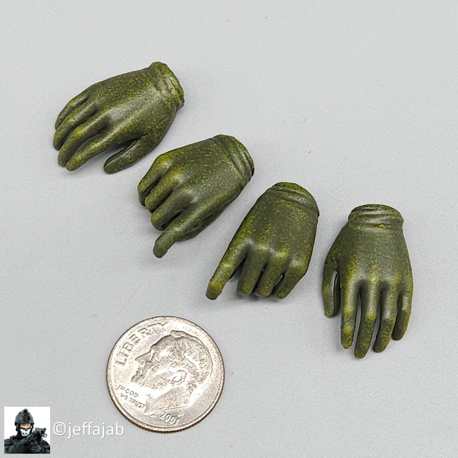 1:6 scale Create Models Sniper Girl Songbird Female Green Gloved Hands