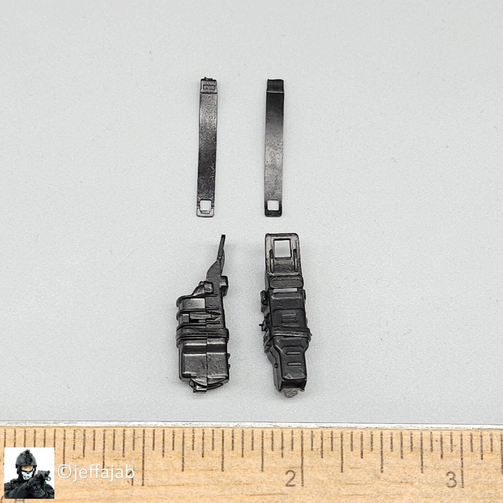 1:6 MC Toys Female Shooter Black Pistol Ammo Mag Speed Pouch (x2) for 12" Figure