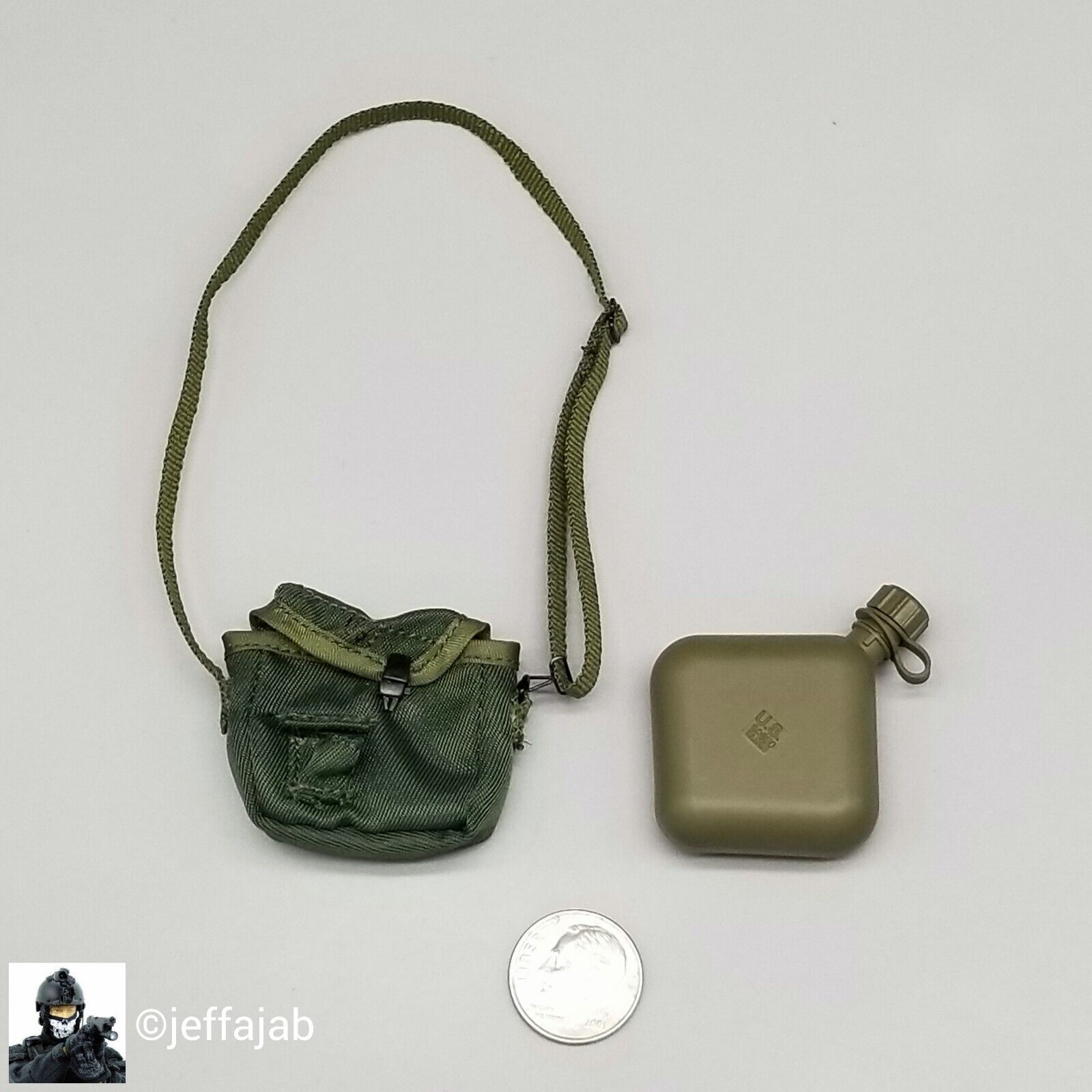 1:6 Scale Flagset Female USMC Dog Trainer 2-Quart Canteen for 12" Figures