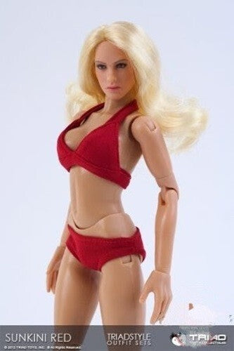 1:6 Triad Toys Sunkini Female Red Bikini Set for 12" Figures