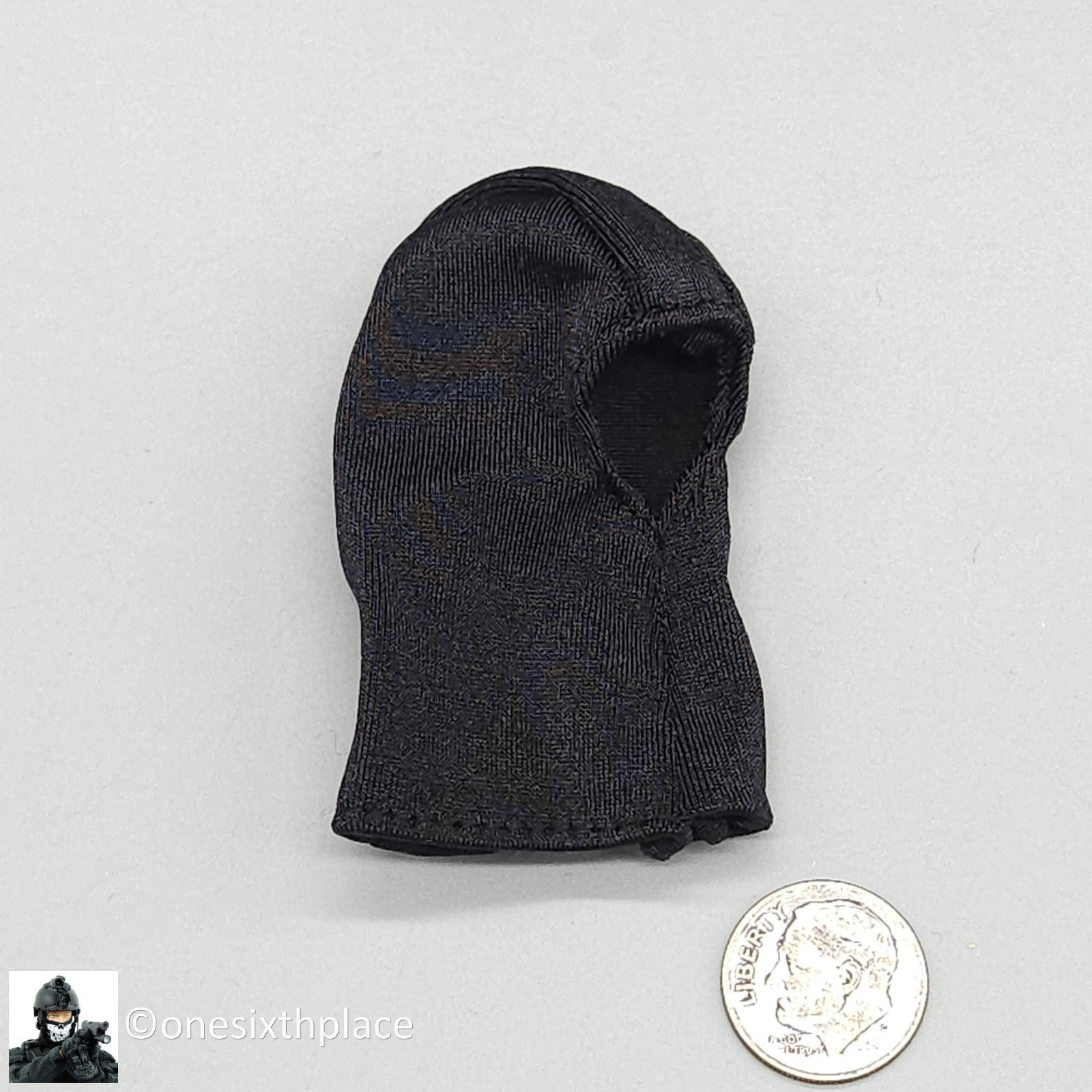 1:6 scale BBI Delta Force Striker Black Balaclava Mask for 12" Figures
