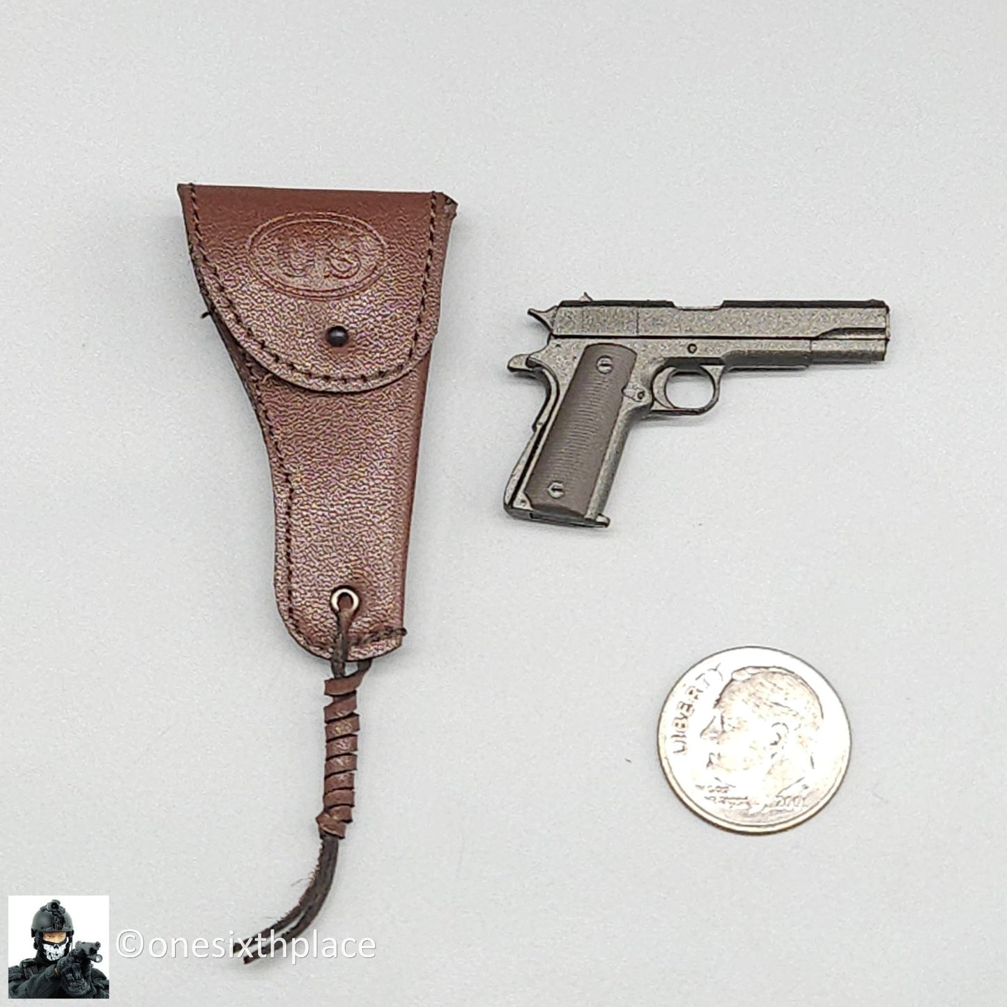 1:6 Facepool WWII USMC Snafu 1911 Pistol w/ Holster for 12" Figures