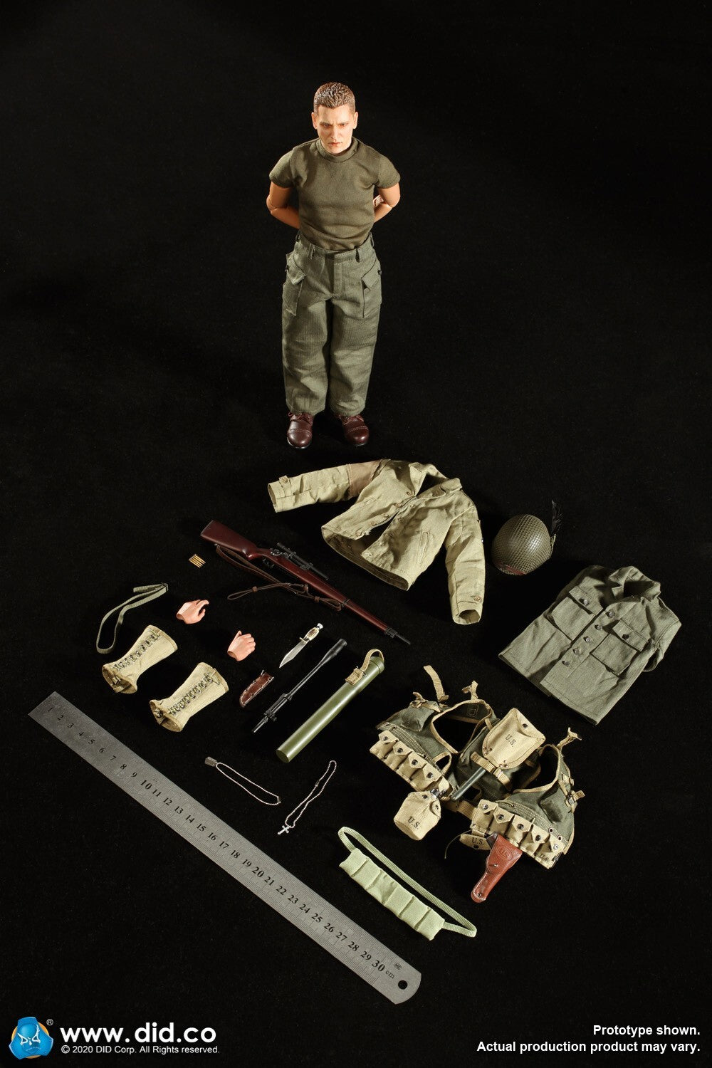 1:6 DiD WWII US 2nd Ranger Sniper Jackson Assault Vest w/ Ammo Belt