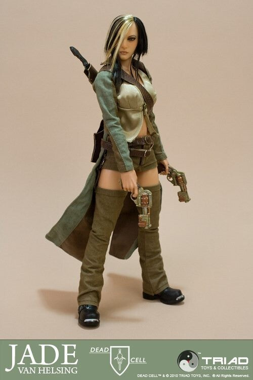1:6 scale Triad Toys Dead Cell Jade Van Helsing Female Black Biker Boots