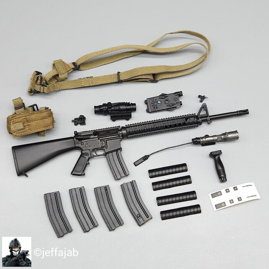 1:6 Easy & Simple USMC M16A4 Rifle w/ Sling & Ammo Pouch for 12" Figures 06032