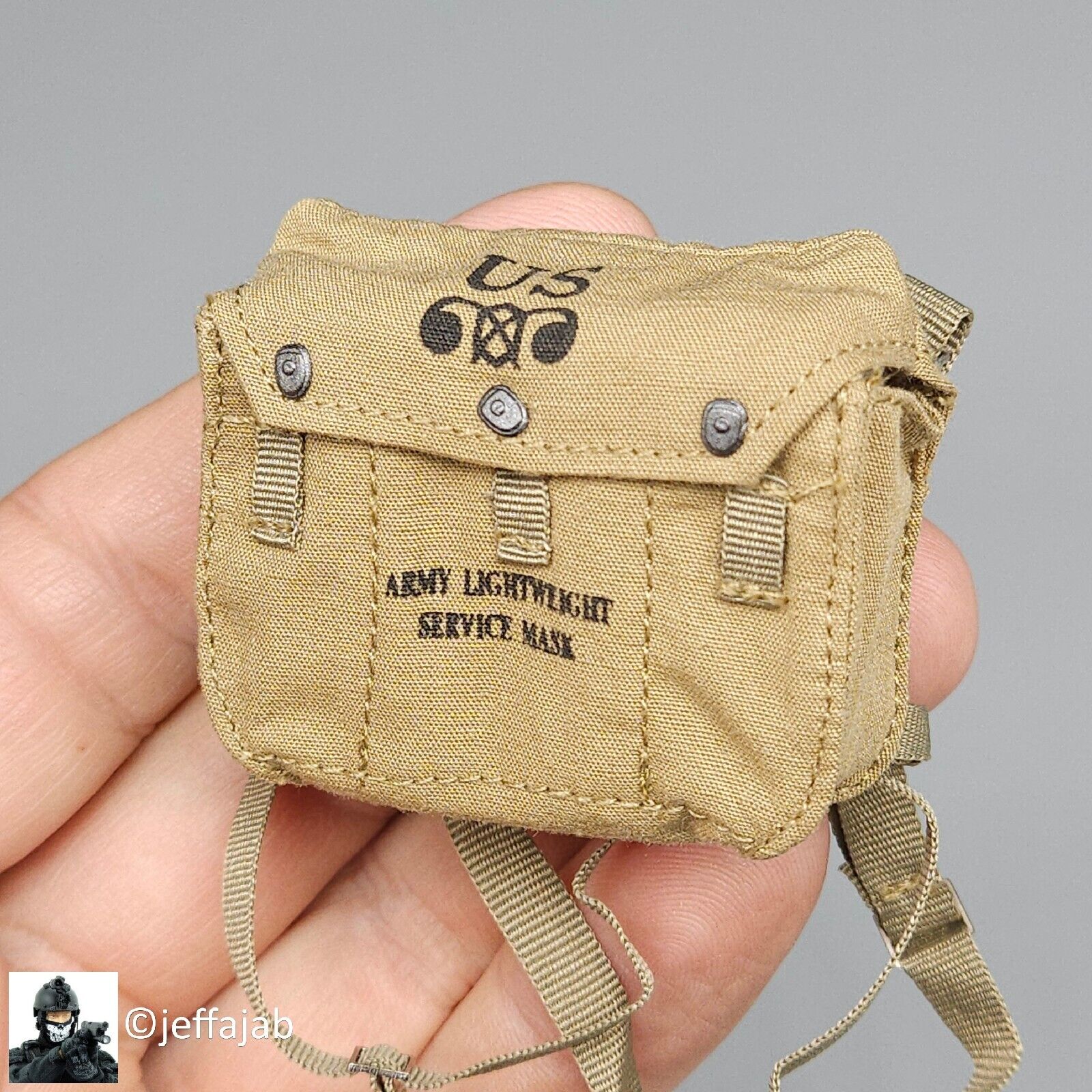 1:6 Ujindou WWII The Big Red One US Army Lightweight Gas Mask Bag for 12" Figure