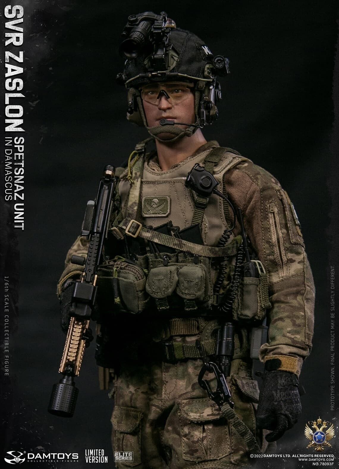 1:6 scale Russian SVR Zaslon in Damascus 9mm Pistol Ammo Mag Holder Pouch (x2)