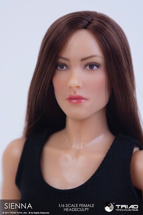 1:6 Triad Toys Female Head Sculpt Series 3 Sienna Brunette Hair for 12" Figure
