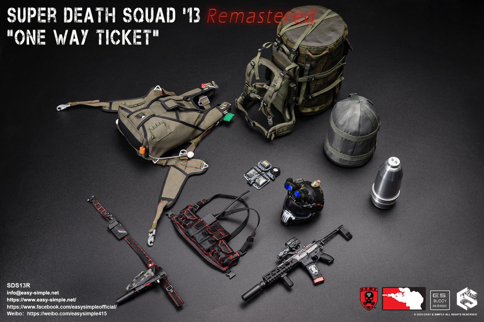 1:1 scale Easy & Simple ZERT Super Death Squad One Way Ticket Parachute