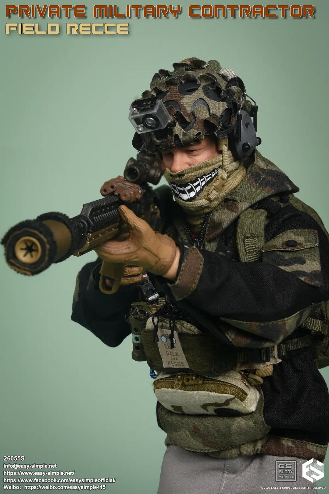 1:6 Easy & Simple PMC Field Recce Mens Logo T-Shirt for 12" Figures